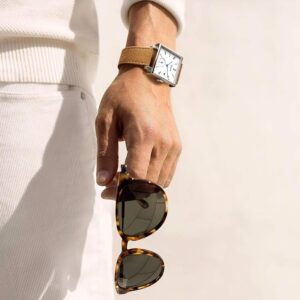 FEICE Unisex Square Watch Men's Bauhaus Automatic Watch Mechanical Watches Analog Wristwatch -Sapphire Mirror -34mm Case -FM301