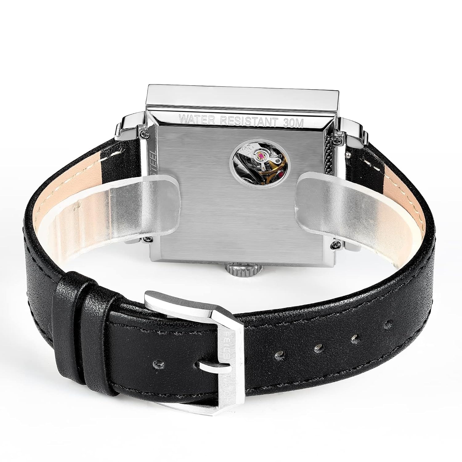 FEICE Unisex Square Watch Men's Bauhaus Automatic Watch Mechanical Watches Analog Wristwatch -Sapphire Mirror -34mm Case -FM301 - Image 4