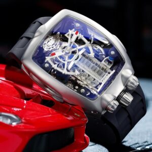 FEICE Watches for Men Automatic Skeleton Watch Waterproof Mineral Glass Japanese Movement Supercar Wristwatch Anti Shock Business Tourbillon FM666